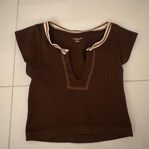 Urban outfitters brown crop top
